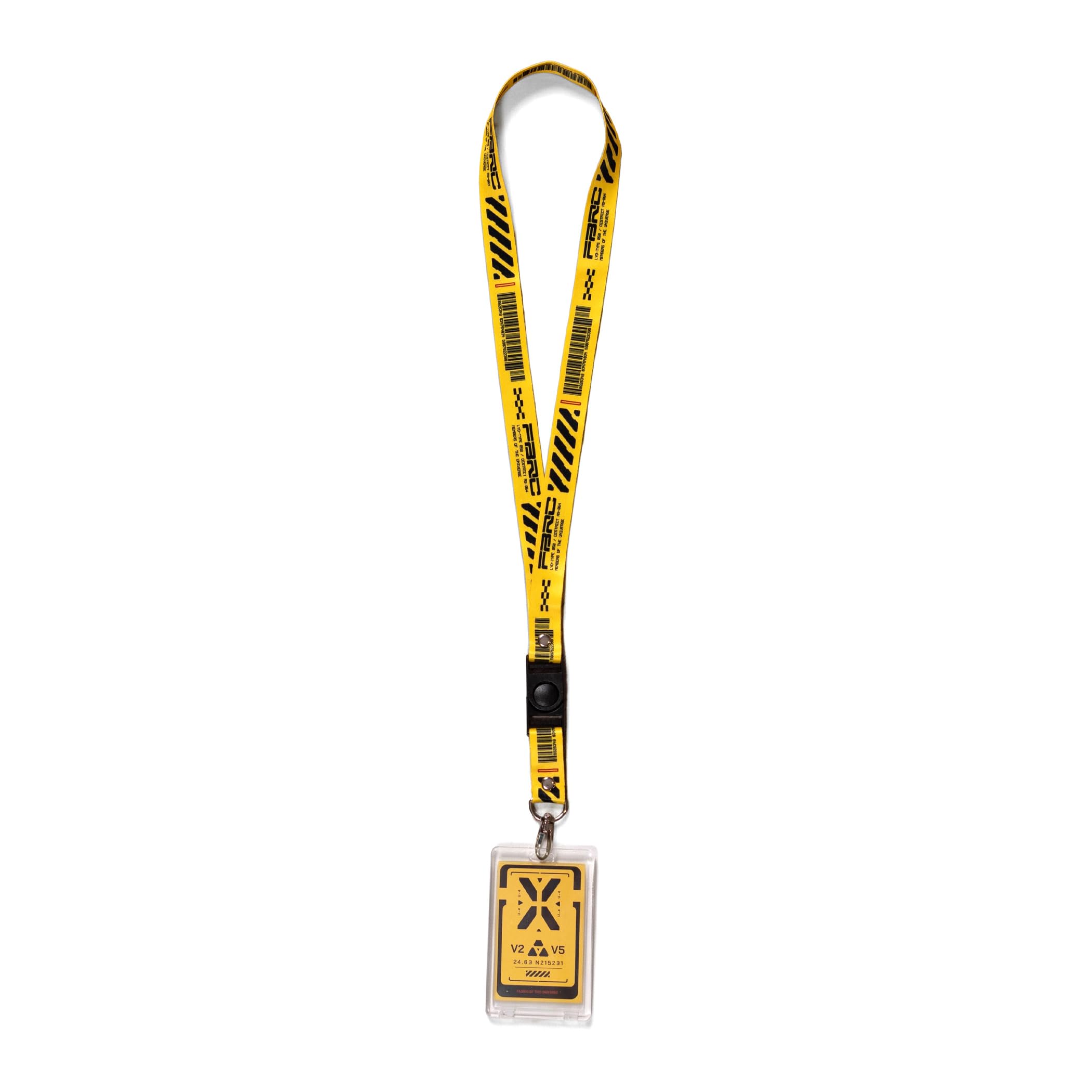 Fabric Of The Universe Fabric Of The Universe Techwear Cyberpunk Graphic Lanyard ID Tag Holder (LYD-Type 050 Yellow Lanyard)