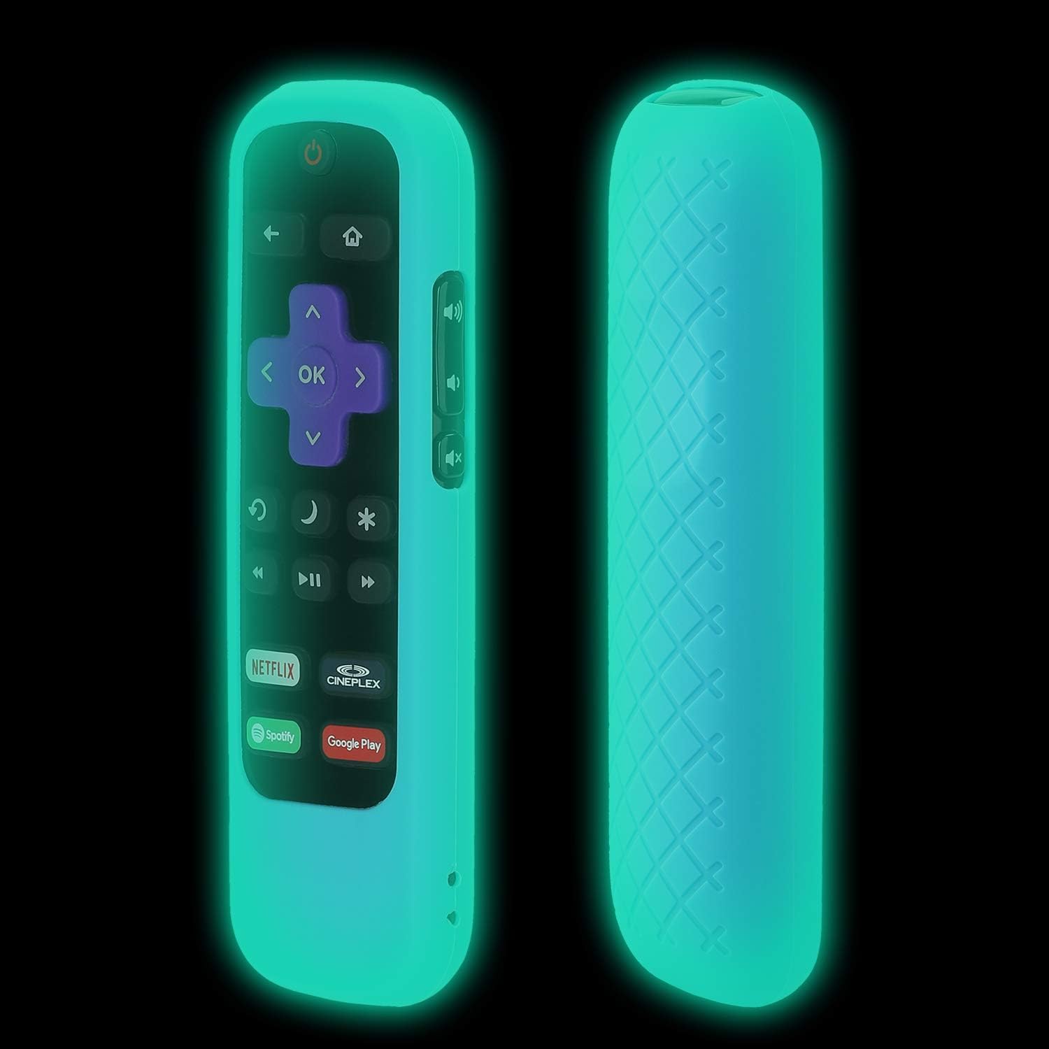 [Nightglow Blue] Case for XX Magic Remote, Akwox Light Weight [Anti Slip] Shock Proof Silicone Cover for XX Smart TV Magic Remote Controller [Lanyard Included] AK-MT056NTBL