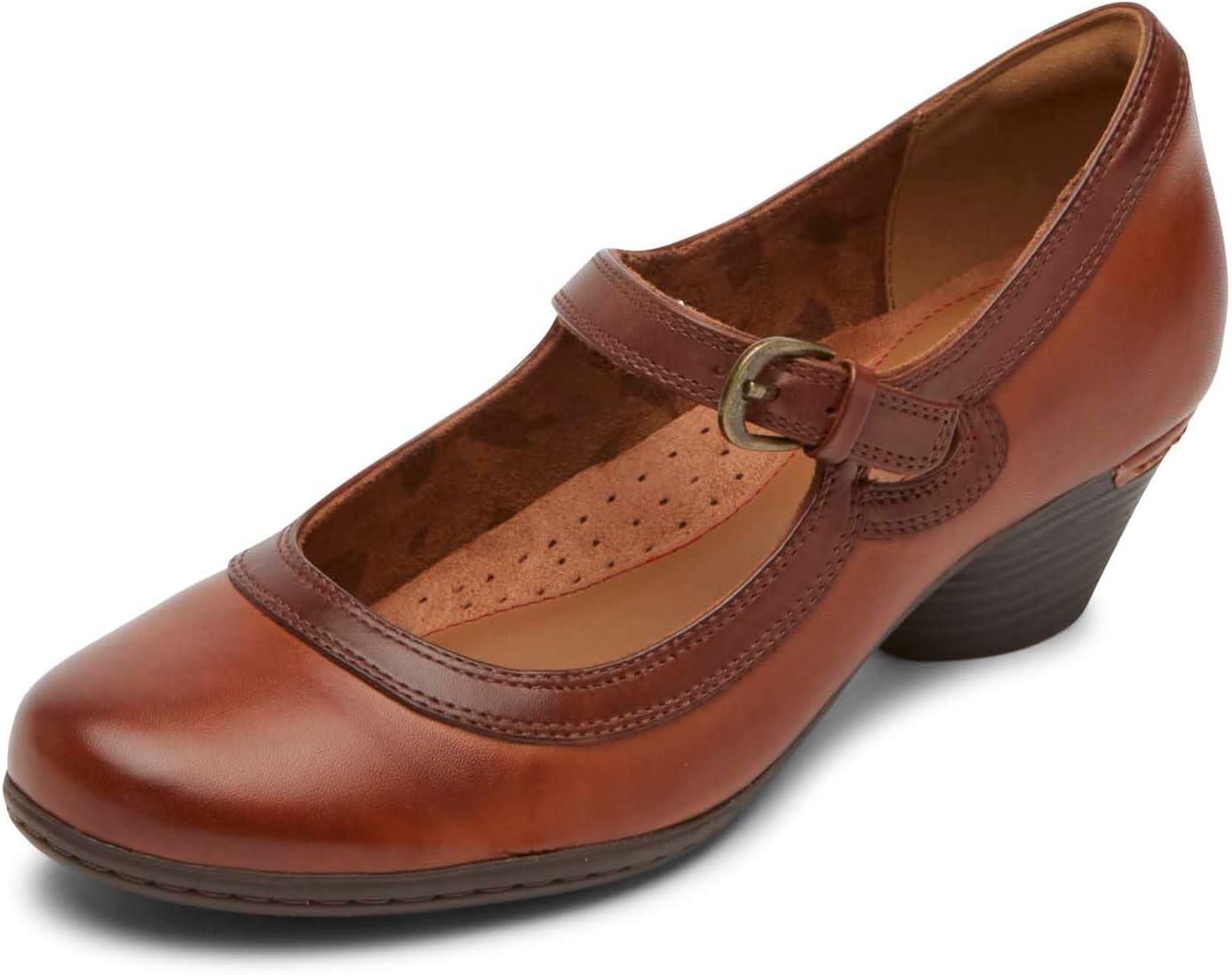 Cobb Hill Women's Laurel Maryjane Loafer, Tan Leather, 8 Wide