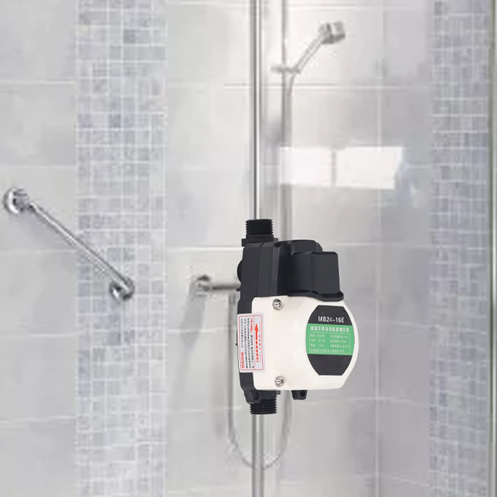 Bomba elevadora de presión de agua, bomba de recirculación de refuerzo de ducha con control automático, resistente al agua, a prueba de polvo, de bajo ruido, DC24V