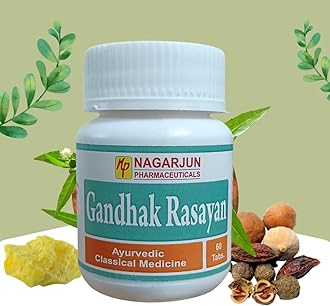 Gandhak Rasayan, 60 Tablets, Ayurvedic Classical Medicine