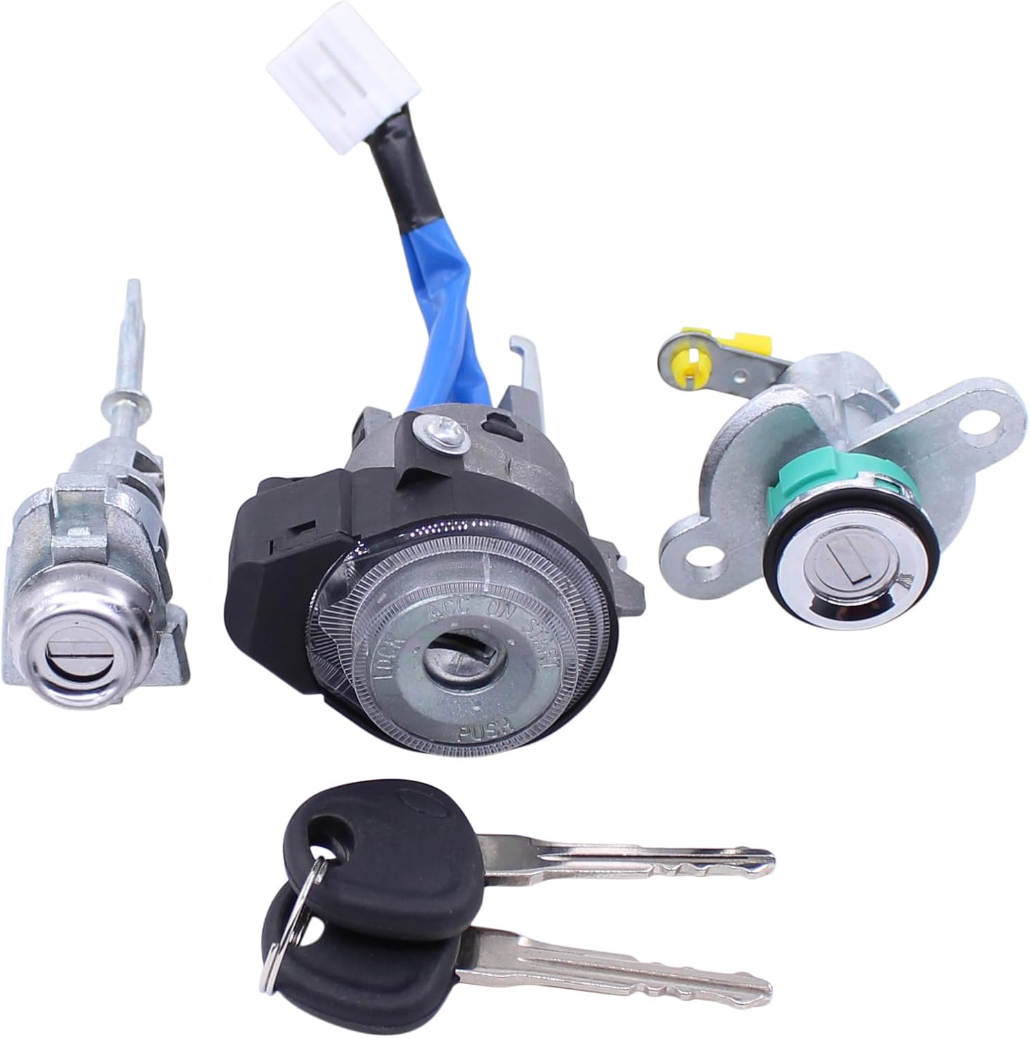 MOTOKU Ignition Switch and Door Lock Cylinder with 2 Keys Set for Hyundai Elantra 2007-2010