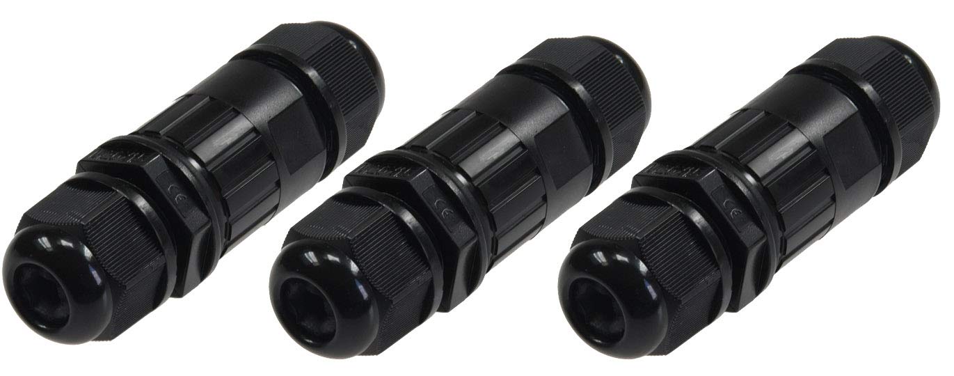 Connettore Per Cavo, 3 Pezzi, Impermeabile IP68, Scatola Di Collegamento Manicotto Di Collegamento Per Diametro Cavo 1 13 Mm Nero 85828519 - Foto 2