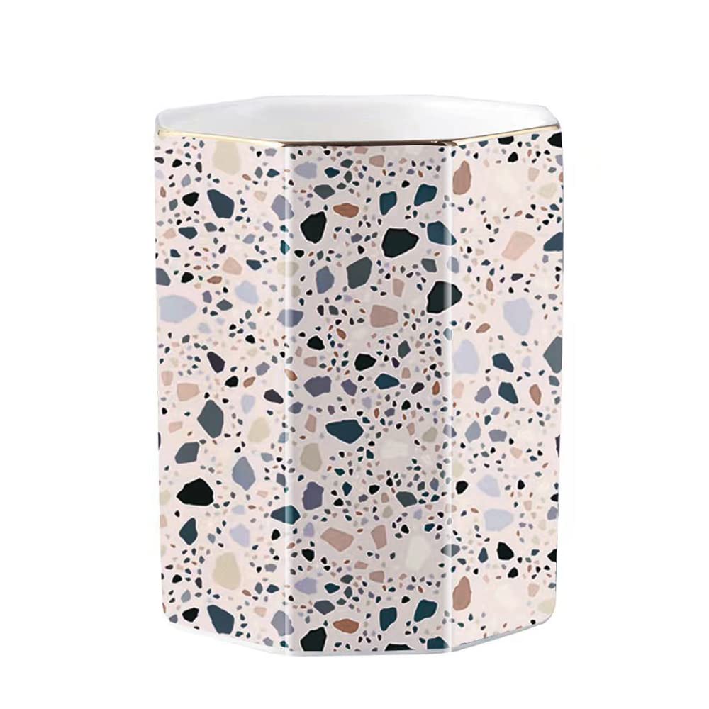 Amazon.com: YOSCO Ceramic Pen Holder for Desk Cute Flower Stand Pencil ...
