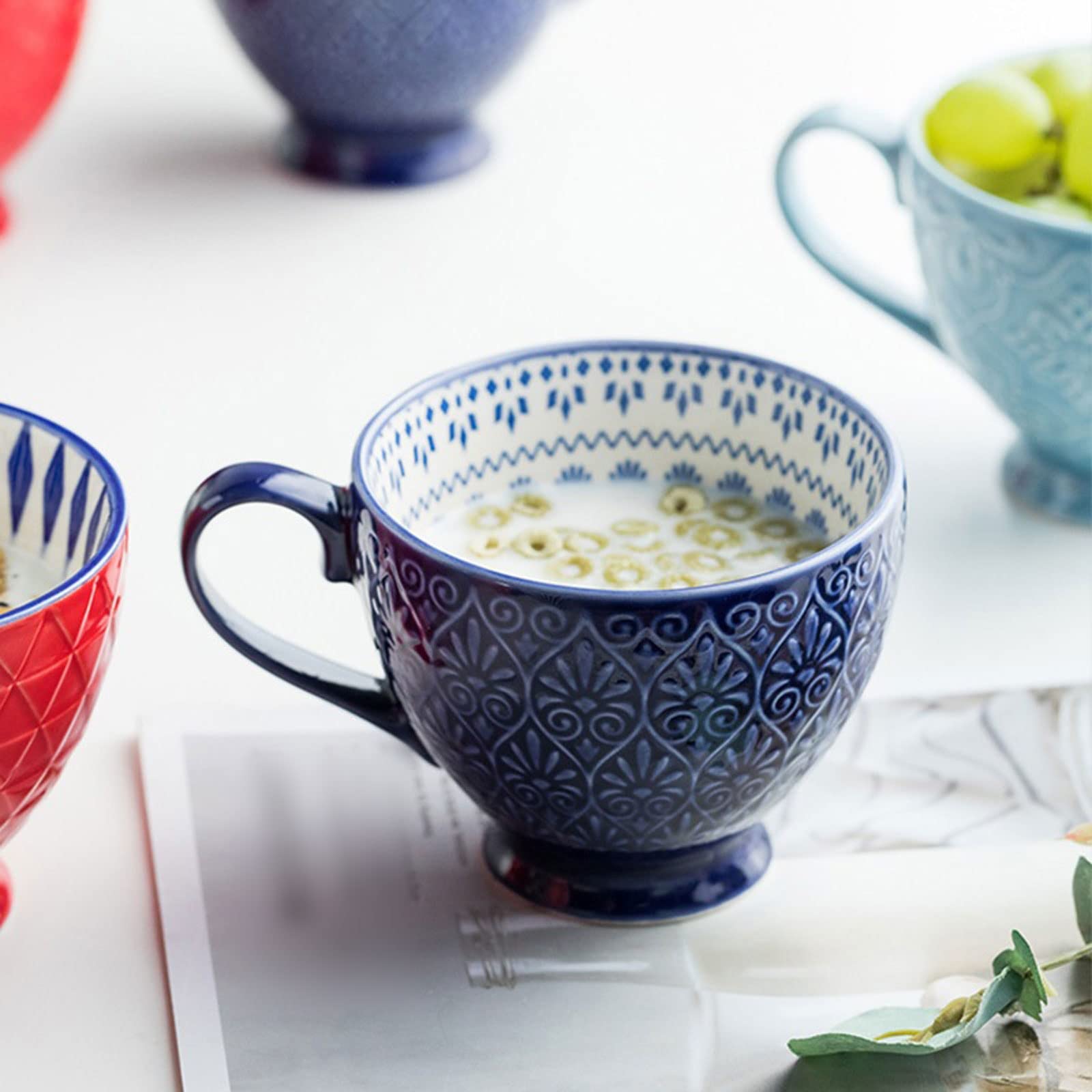 Taza De Porcelana Depesche Con Texto 'Primera Vez Un Café' - 300 Ml, Diseño Dorado, Incluye Caja De Regalo