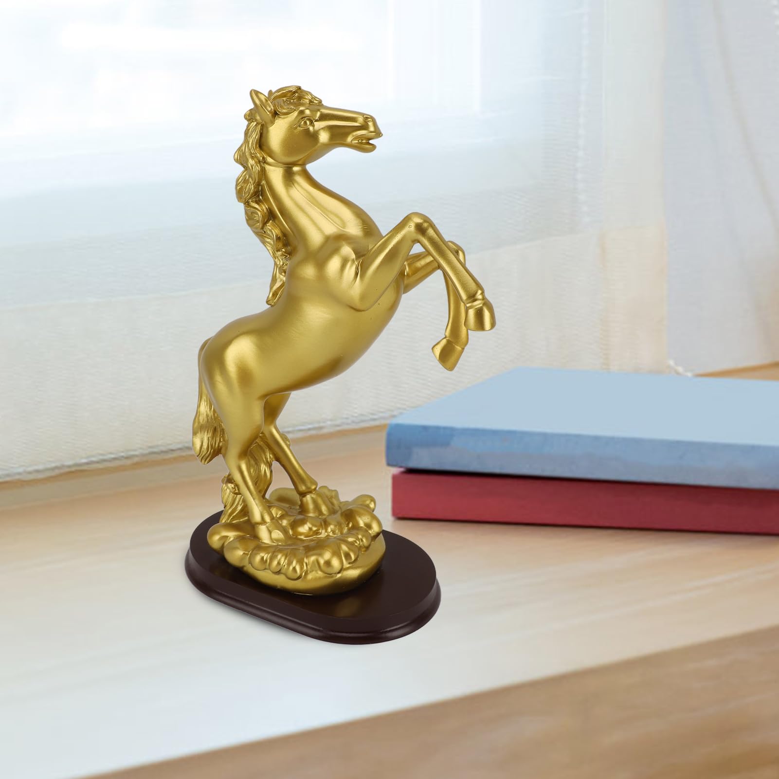 ゴールド馬の置物 約10cm Amazon.co.jp: ゴールドの馬の像の置物、樹脂の馬のアートの置物、立ち