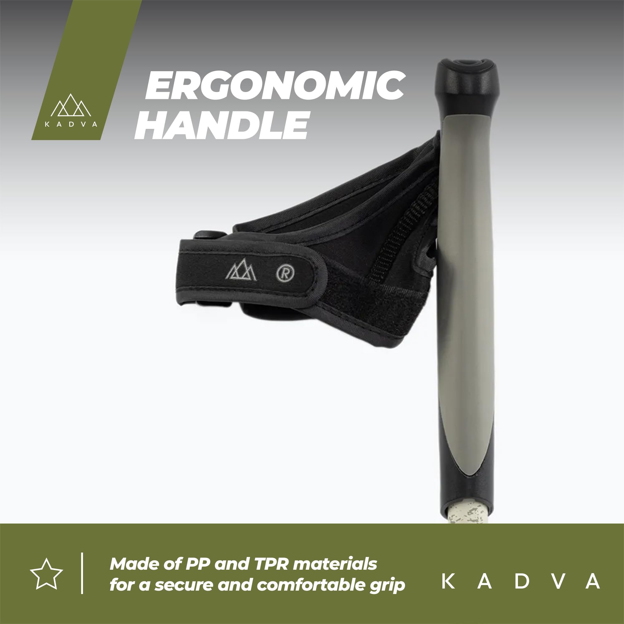 KADVA Bastones de Marcha nórdica HALNA Verde Ajustable 84-135 cm Bloqueo rápido Mango Polipropileno TPR