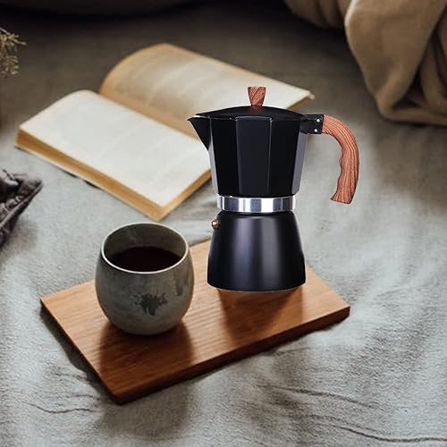 Miniatura 2 de Certificación de la UE - Cafetera clásica de aluminio para café expreso fuerte con gran sabor, cafetera Moka espresso de estilo italiano, cafetera