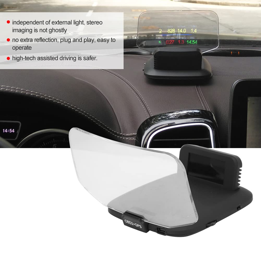 Head up Display,C1 OBD2+GPS LED OBD Coche HUD Head up Display Velocímetro Proyector Herramienta de Diagnóstico del