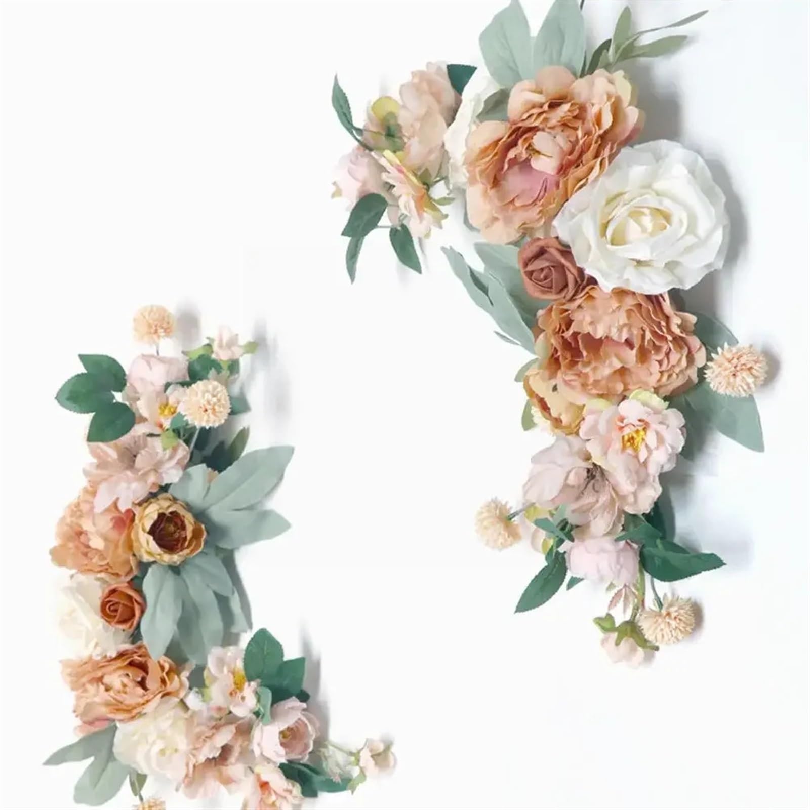 künstlicher Hochzeitsbogen Blumen Kit Hochzeits-Willkommensschild Künstliche Rosen-Blumengirlande for Waldhochzeitsbogen-Blumen-Landhintergrund-Dekore(E)