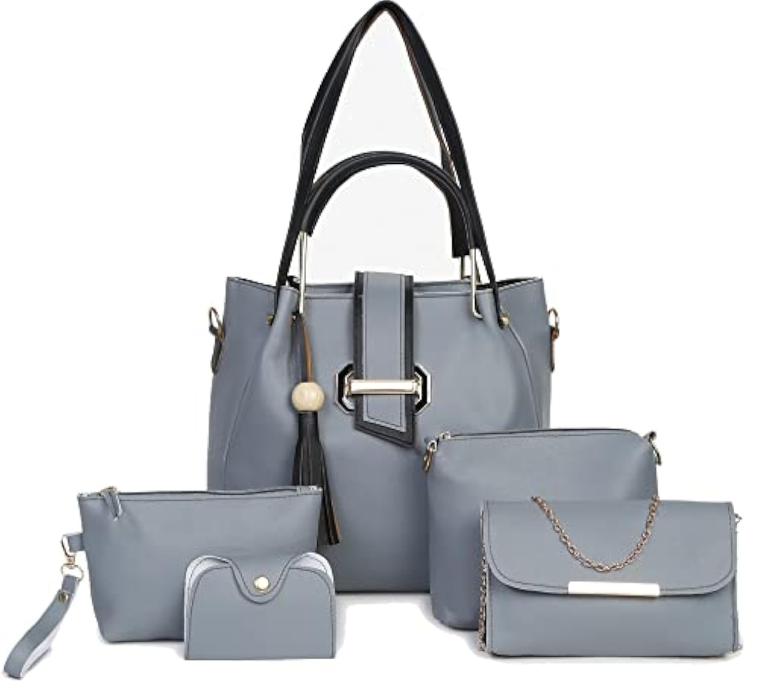 Fargo Handbag For Women And Girls COMBO SET OF 5 (Light5pc) (Grey) (B09N3LZYHF) Amazon Price History, Amazon Price Tracker