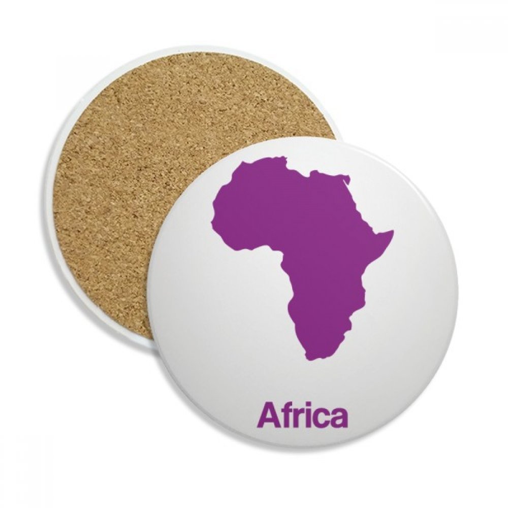 Coaster en céramique Afrique violet, le cadeau idéal de 2 dessous de verre utiles