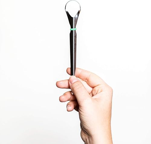 Miniatura 8 de Tongue Sweeper Modelo P de grado médico, apto para lavavajillas, limpiador de lengua de acero inoxidable, reduce el mal aliento y mejora el sabor,