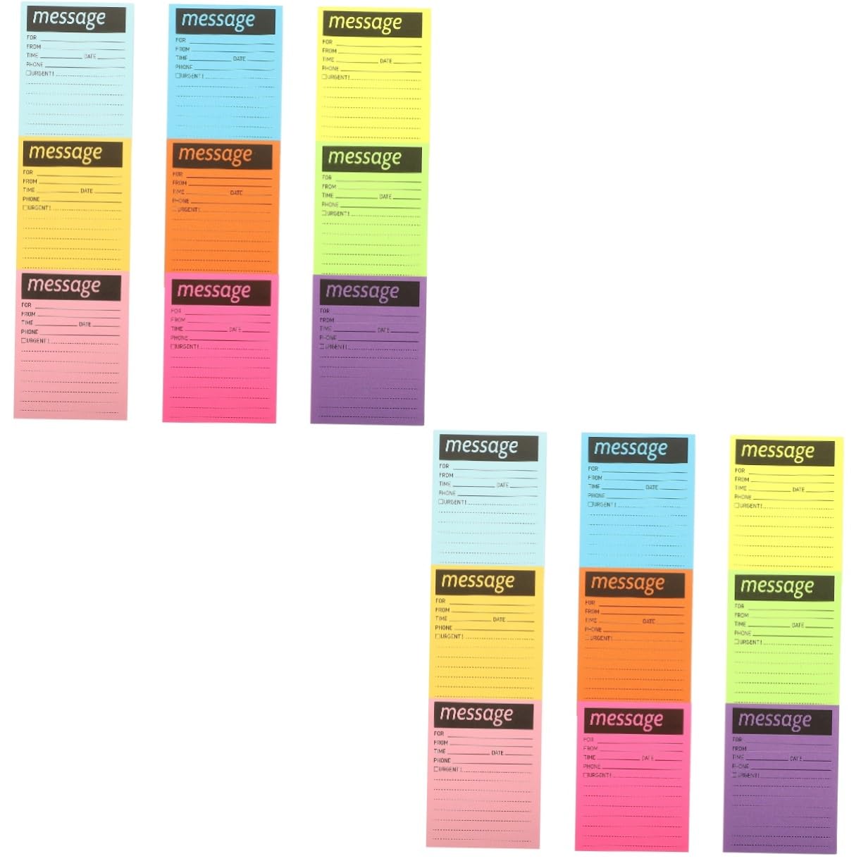 DOITOOL 2 Stück Teiliges Bunte Haftnotizen Mehrzweck Notizzettel Selbstklebend für Büro Schule und Zuhause Farbige Memo Pads mit Klebender Rückseite für To Do Listen und Erinnerungen