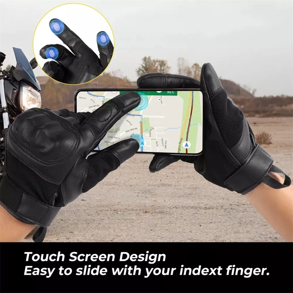 Guanti Touch Screen Caccia Attrezzatura per Il Fitness all'aperto Guanti Interi in Pelle PU (Color : B, Size : S Code) (al Code)