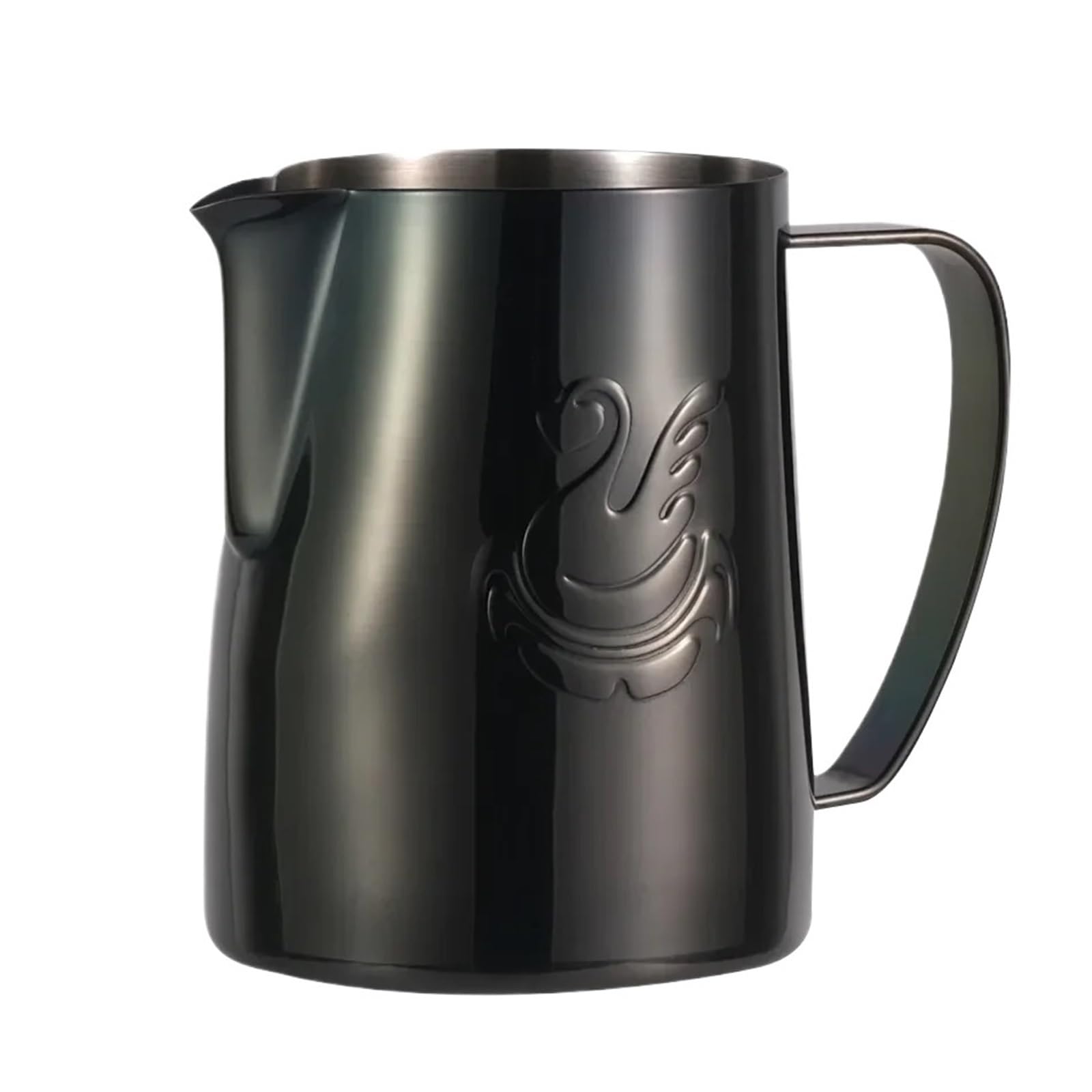 Bricco Latte 600 ml Elegante In Acciaio Inox Brocca di Caffè Latte Schiuma Tazza di Crema Maker Barista Mestiere Espresso Latte Art brocca Strumento(Light Black)