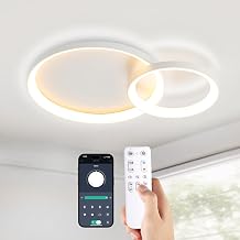 LED Ceiling Light, Modern Ceiling Lamp, Dimmable with APP Remote Control, for Studio, Dining Room, 3000K-6000K, 42cm/28W