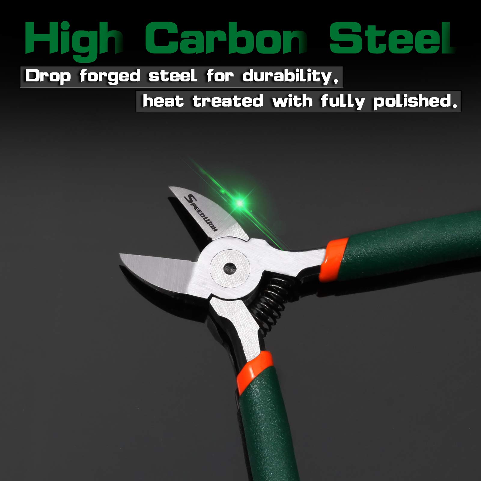 SPEEDWOX Wire Flush Cutters 6 Inch Precision Side Cutter Pliers...
