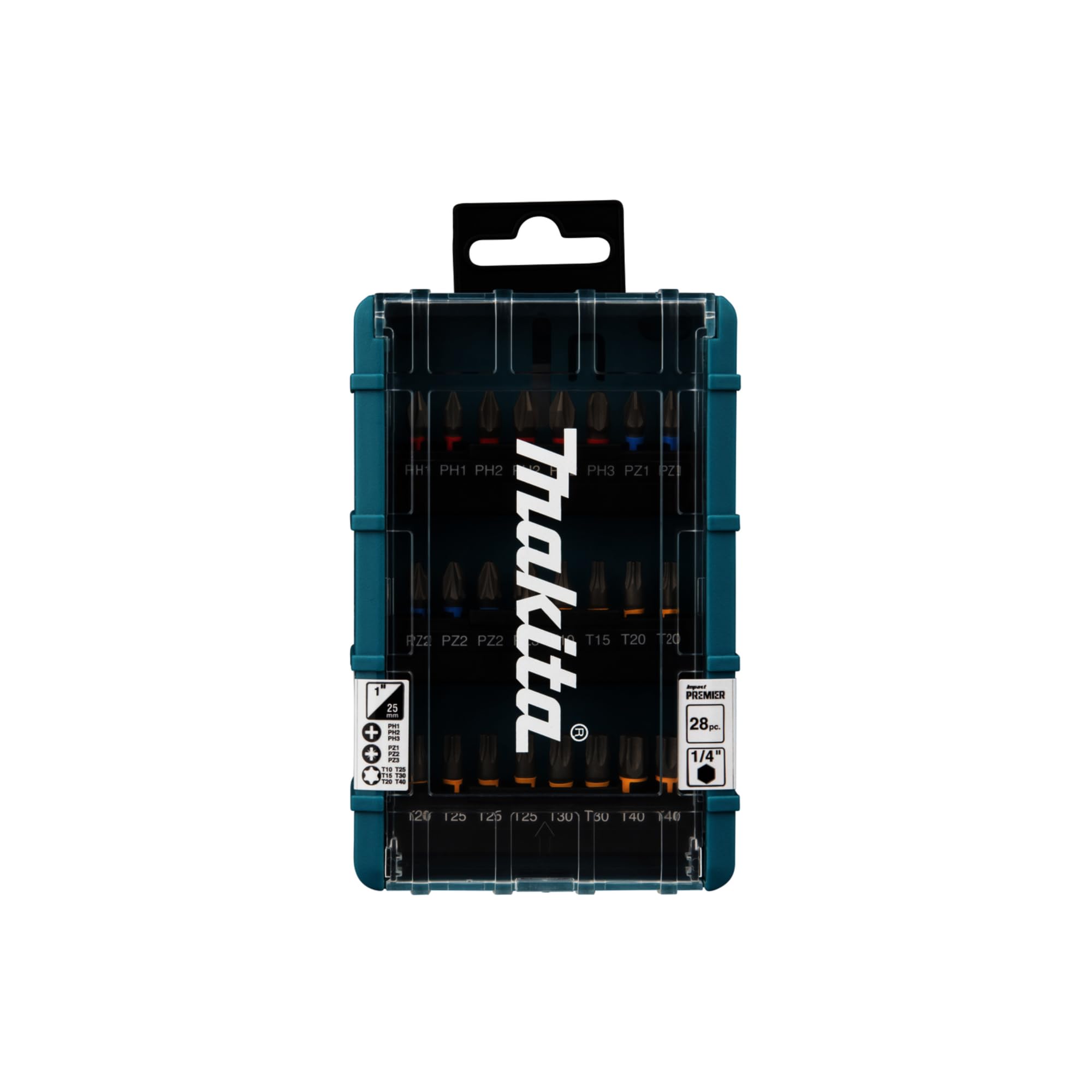 Makita E-25068 Impact Premier - Juego de brocas de torsión de 28 piezas
