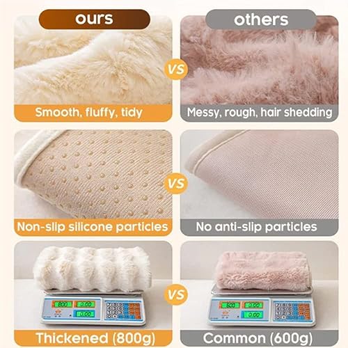 Miniatura 6 de Cojín grueso de felpa de conejo 2023, funda de sofá antideslizante de piel sintética súper suave, fundas de cojín esponjosas para sofá, protector de