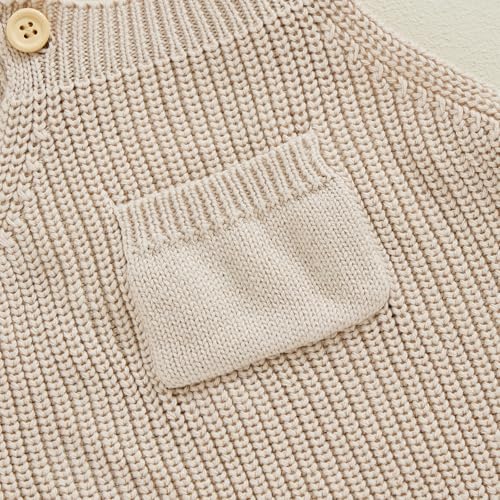 Infant Baby Girl Boy Fall Winter Sweater Romper Pants Knit Jumpsuit Overall One Piece Outfit Clothes3