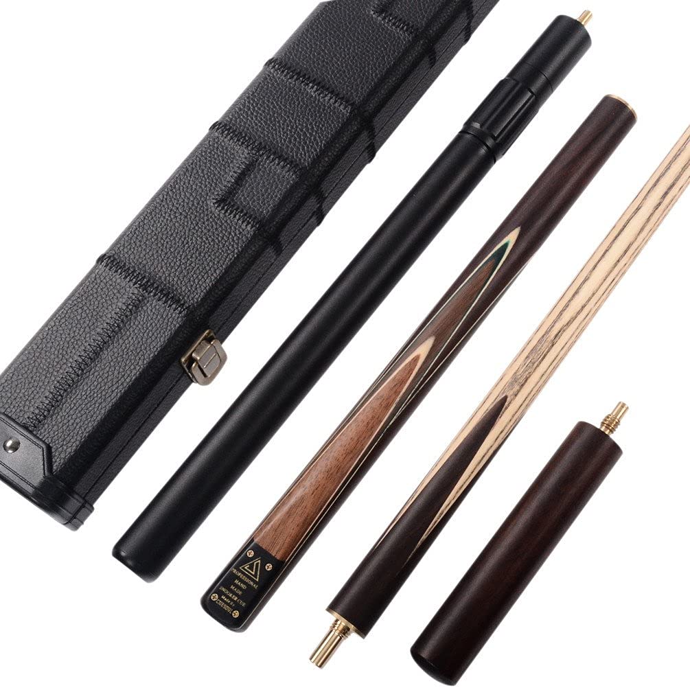 CUESOUL Classic Handmade 57 Zoll Rosewood Snooker Cue mit schwarzem Gehäuse aus Cue und Aluminium Teleskop Verlängerung