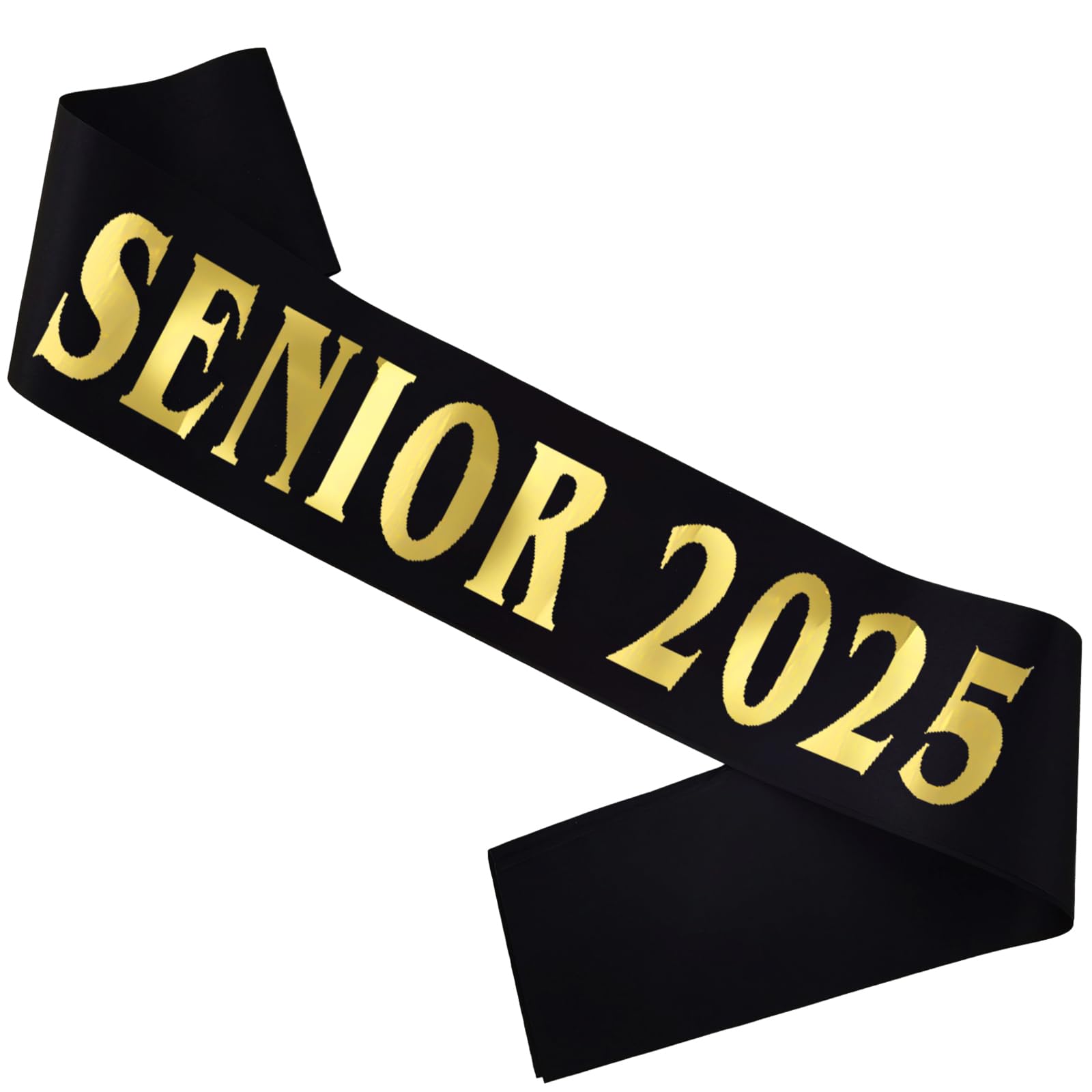 Buy Senior 2025 Sash, Black Finally Graduated Sash with Foil Gold ...