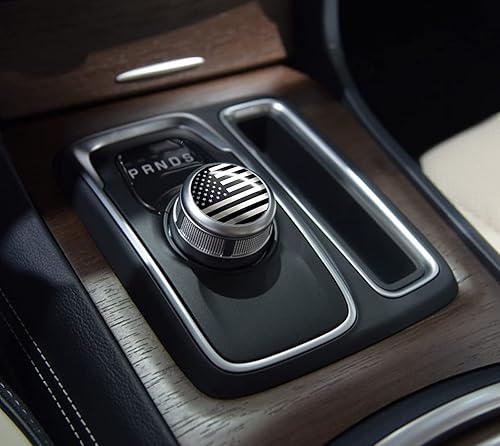 Miniatura 4 de CONGCONG Cubierta de perilla de palanca de cambios estadounidense para Dodge Ram Chrysler Durango Traveler, calcomanía de acero inoxidable con