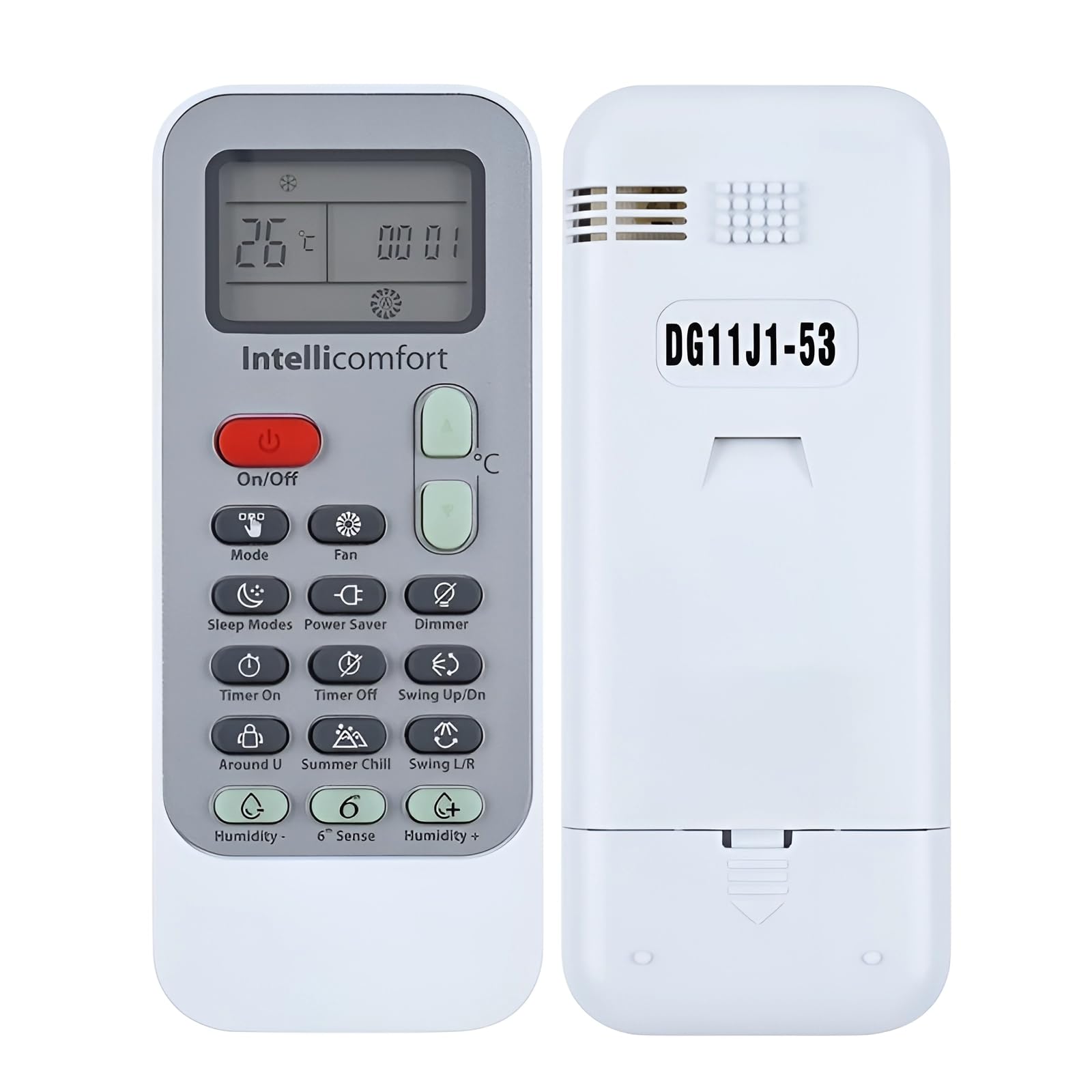 ERNIL DG11J1-53 AC Remote Compatible for Whirlpool AC Intellicomfort 6th Sense Remote Control 129A(Your Old Remote Must be Exactly Same)-picture-11
