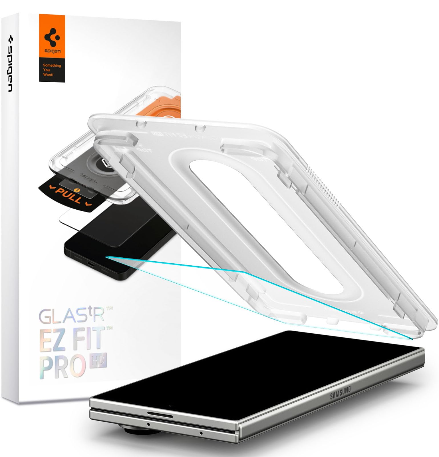 Spigen Galaxy Z Fold 7 ile Uyumlu Kolay Kurulum Cam Ekran Koruyucu GLAS.tR EZ Fit Pro HD Şeffaf - AGL09580 (Spigen TR Garantili)