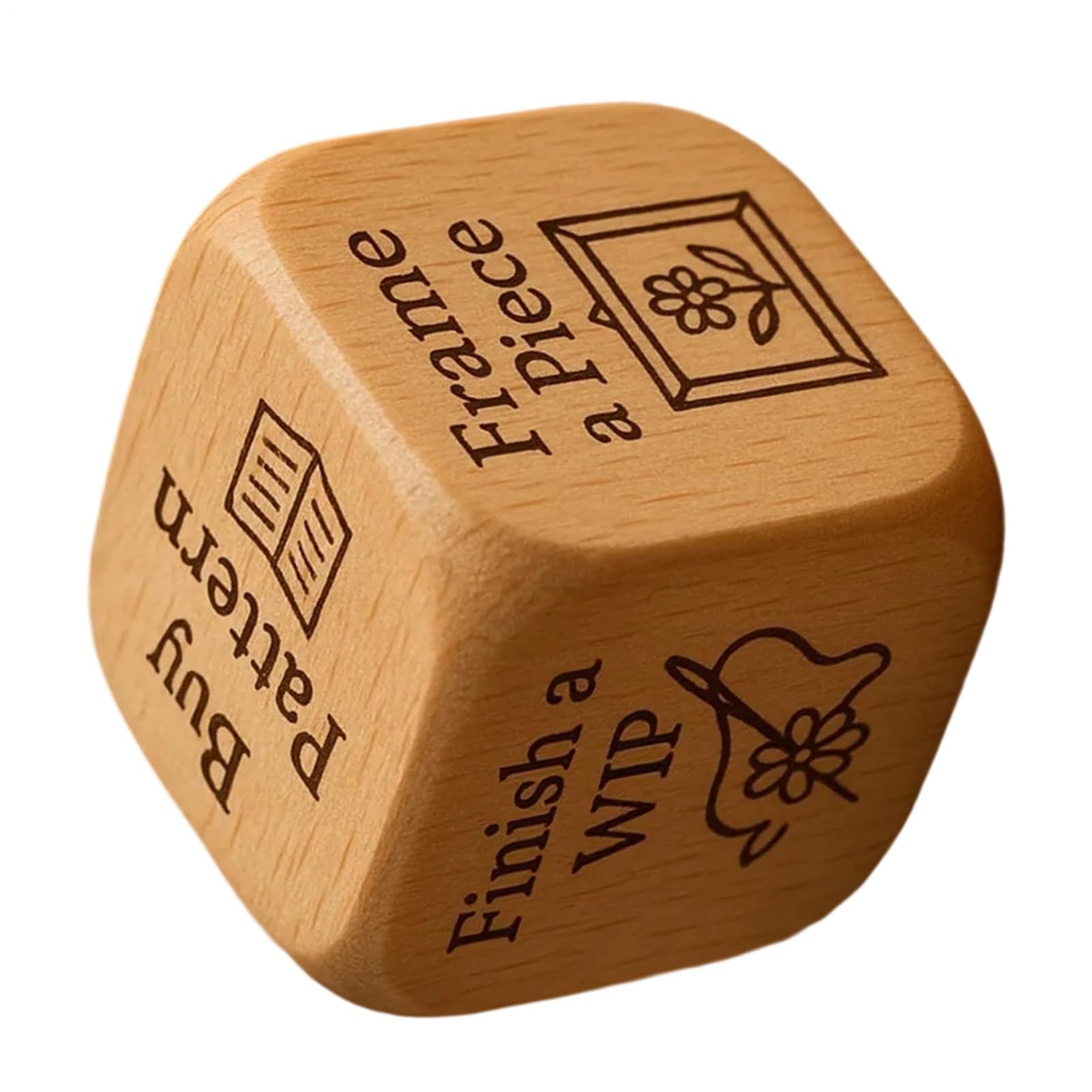 Dadi - Forniture artigianali in legno a 6 facce,Dadi per organizzare riserva, trucchi e ricami - per casa, viaggi, laboratori, corsi d'arte, principianti, artisti, donne, entusiasti