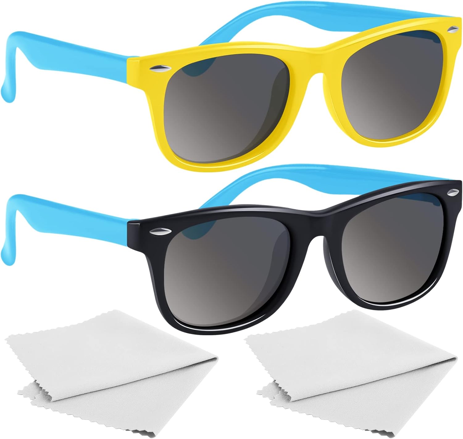 URATOT 2 Pack Flexible Kids Polarized Sunglasses for Children Age 4-12 Years Old UV400 Polarized Eyewear URATOT 2 Pack Flexible Kids Polarized Sunglasses for Children Age 4-12 Years Old UV400 Polarized Eyewear