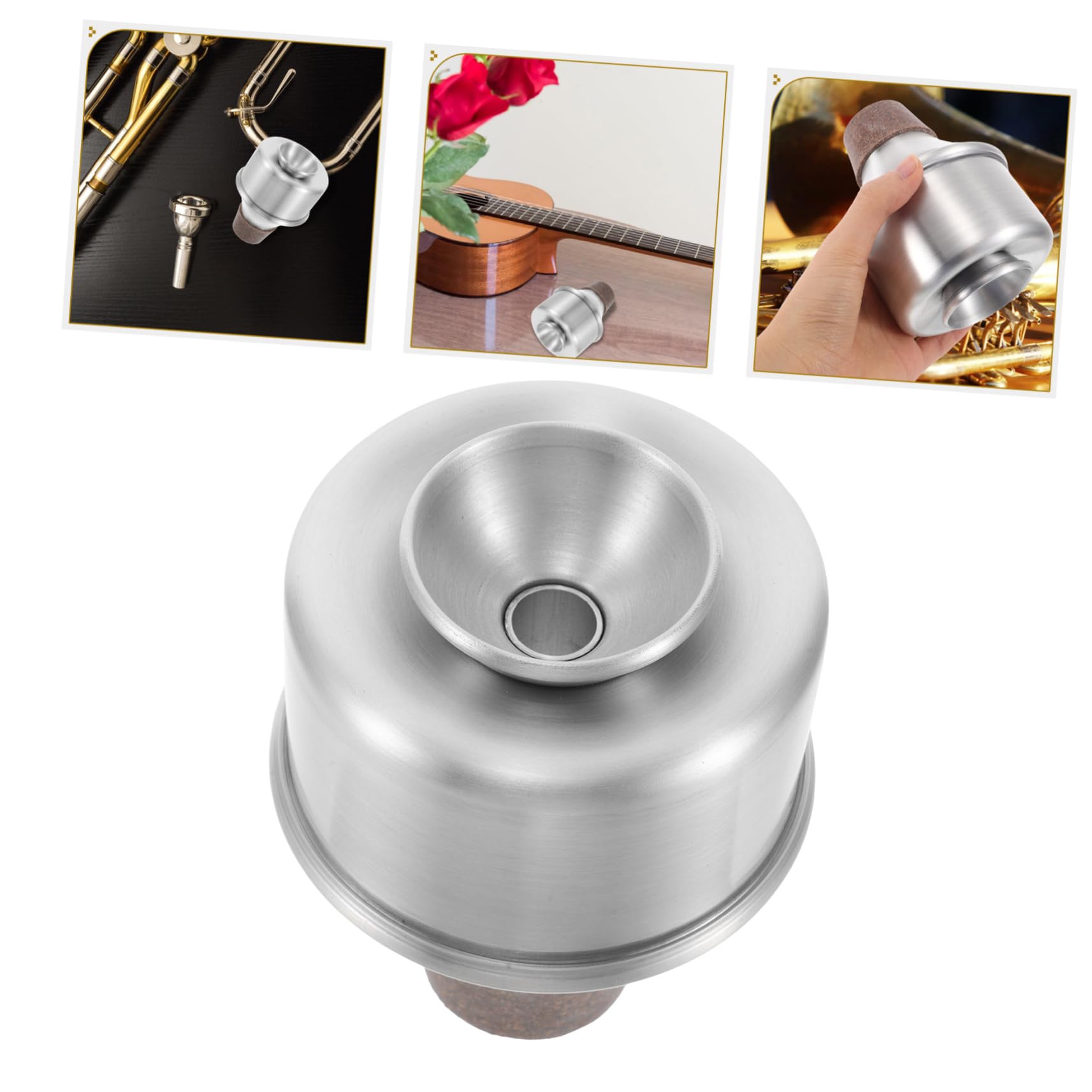 Garneck Sordina Per Tromba in Metallo Accessorio Per Strumenti Musicali Ricambio Per Tromba in Lega Di Alluminio Sordina Dritta