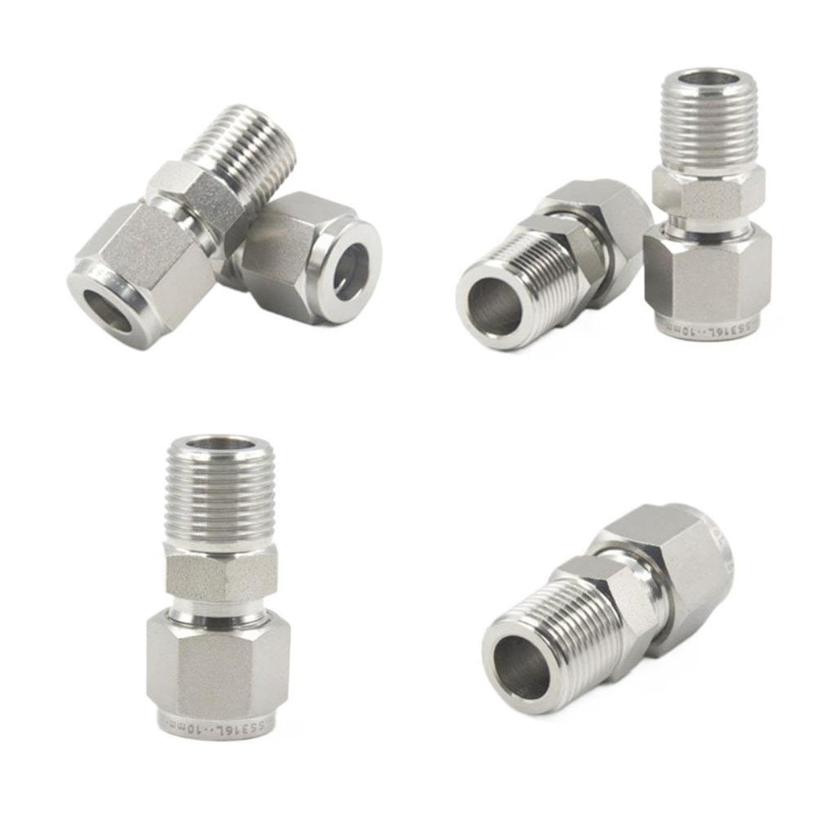Union Compression Tube, Connecteur Raccord Tuyau Acier Inoxydable 316L