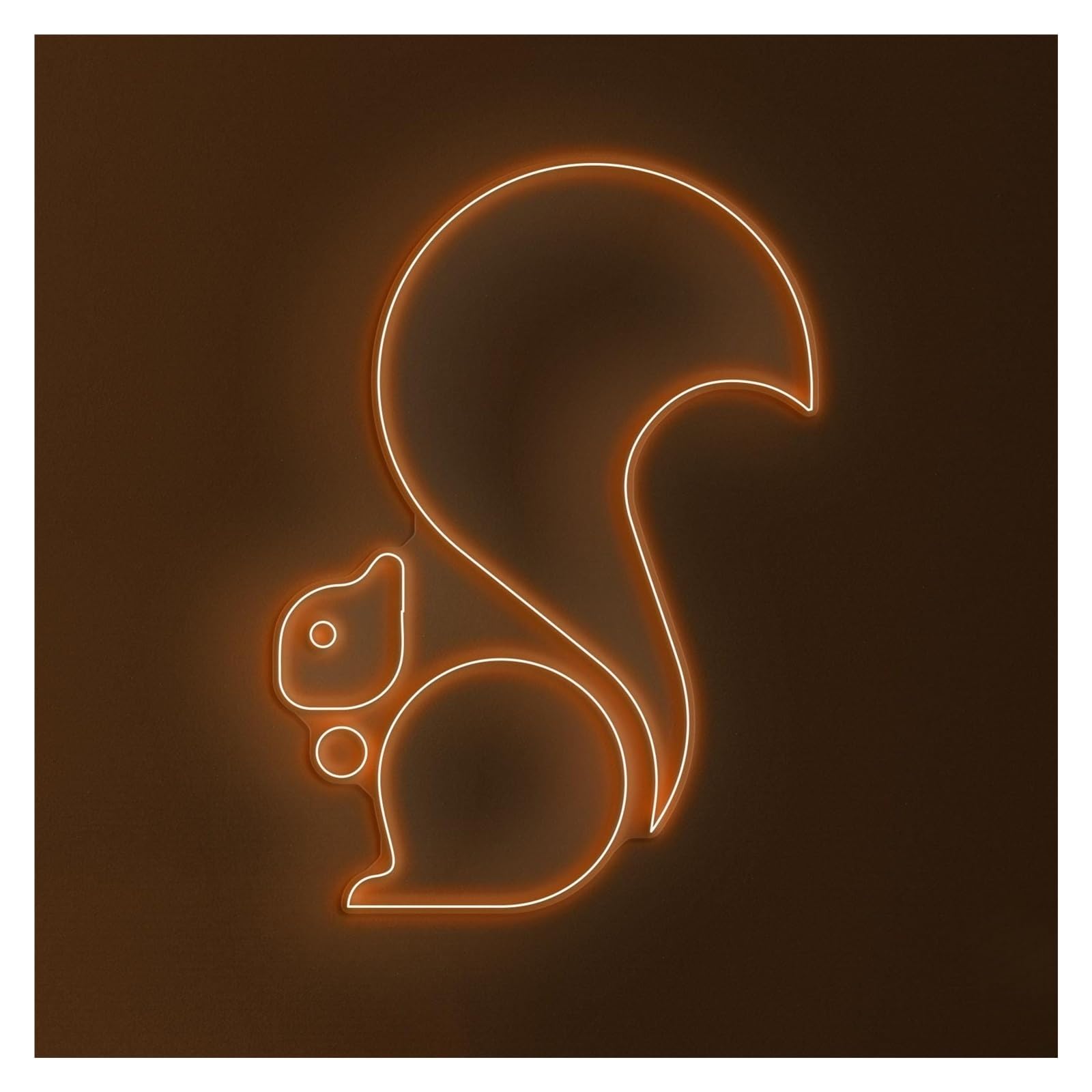 RONGCH Hanging Art Neon Signs Squirrel Neon Sign, Suitable for Shop Home Decor with Brightness Adjustable 36cm(D)