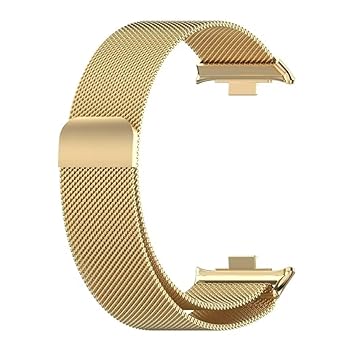 FIT IT Pulseira de Metal Milanês com Fecho Magnético para Xiaomi Redmi Watch 5 e Watch 4 (Dourado, Redmi Watch 4)