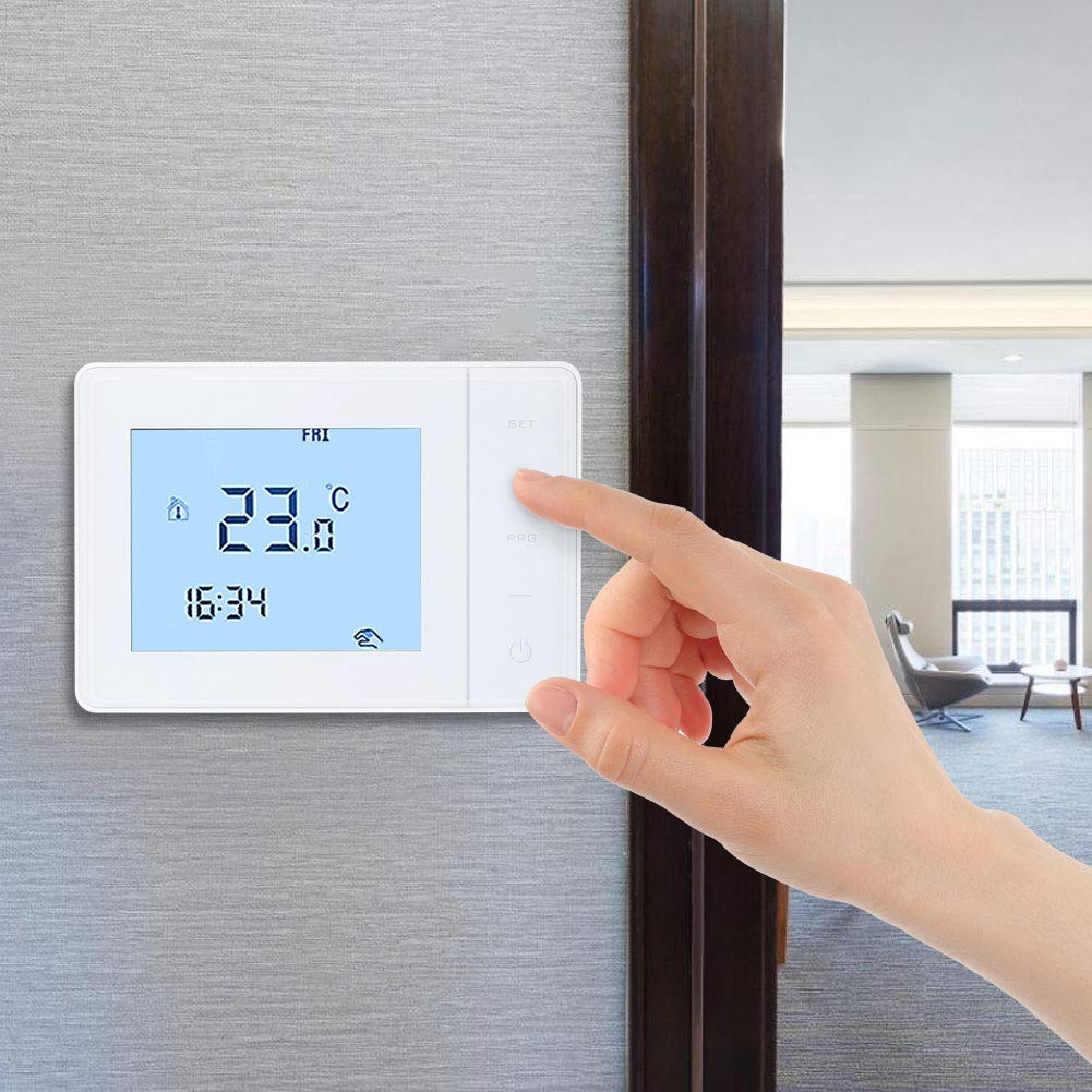 Tyenaza Regolatore di Temperatura Termostato Intelligente programmabile Display LCD Touchscreen Regolatori digitali a Parete Intelligenti per edifici per uffici scolastici a casa 220V