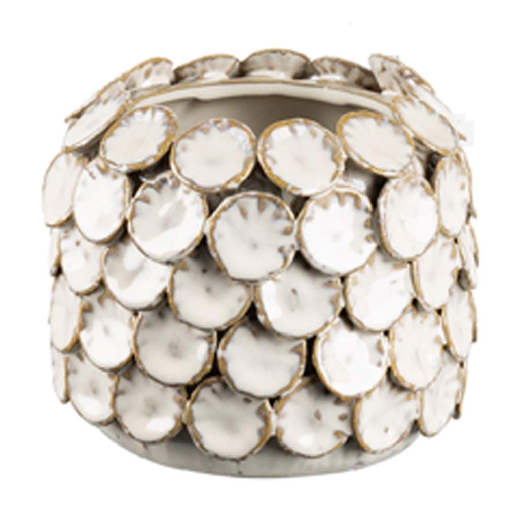 Vase en céramique blanche au design moderne de luxe pour sublimer votre entrée