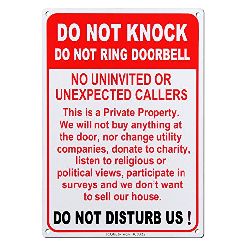 ICObuty Do Not Disturb Sign (Aluminum Reflective)