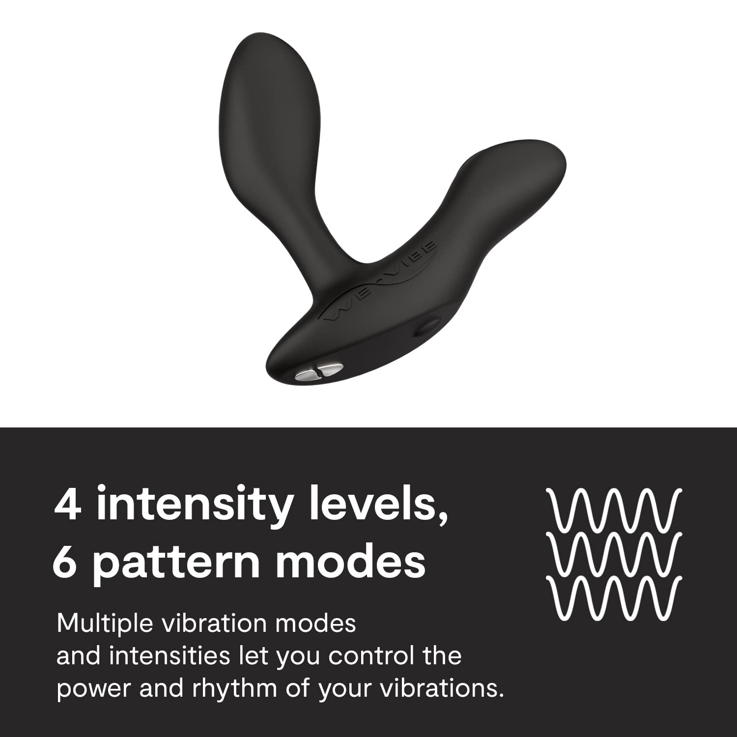 We-Vibe Vector + Virbierender Anal Plug - Prostata und Perineum Massager für Männer - Ferngesteuertes Anal Toy für Männer und Paare - App-gesteuert - Flexibel - Silikon Sextoy - Schwarz