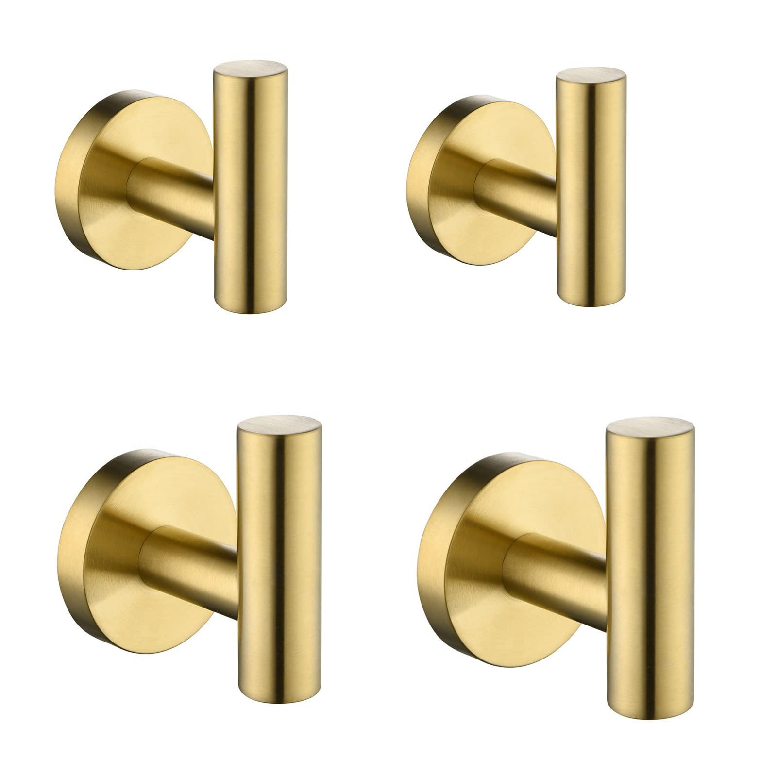 Lot de 4 patères, Porte-Manteaux muraux en Laiton, patère Moderne pour entrée de Salon, Chambre, Cuisine, Salle de Bain, etc.,C