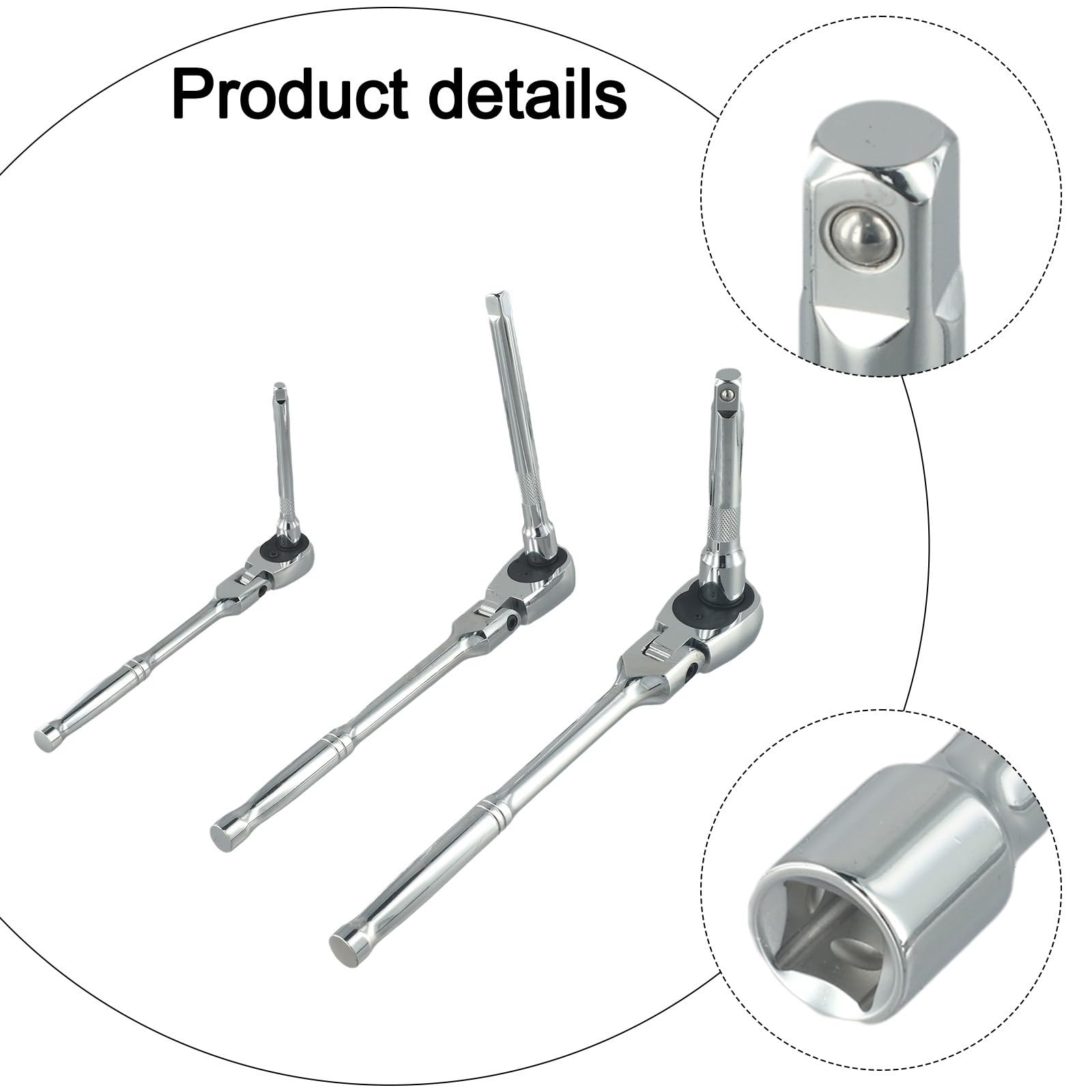 14 38 12 Zoll Antriebskopf Ratschenschlüssel Set 6-teilig 72 Zähne Schwenkverlängerung Kit Mechanik