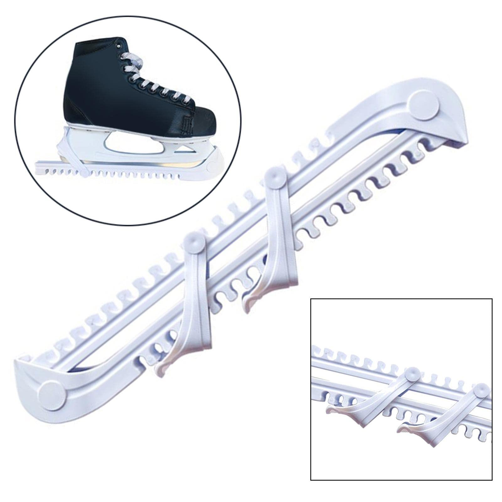 Universal Skates Blade Guard Ice Protection Off Ice Protector Guard Bianco 345x65x18mm