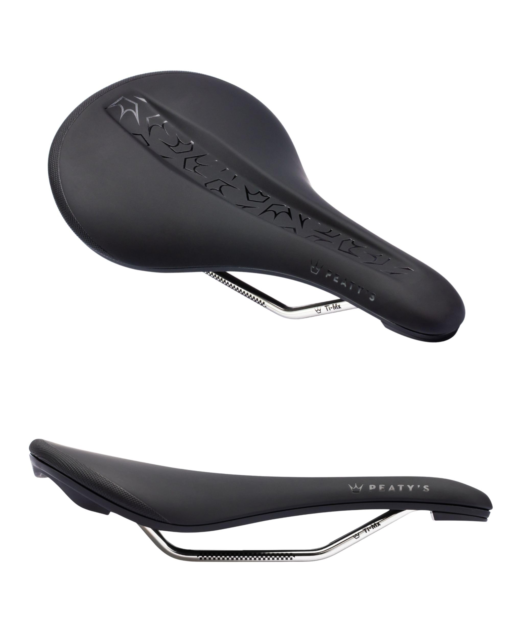Peaty's Monarch Saddle, Mountain Bike Seat, 260mm, Ti-MX Rail, Black