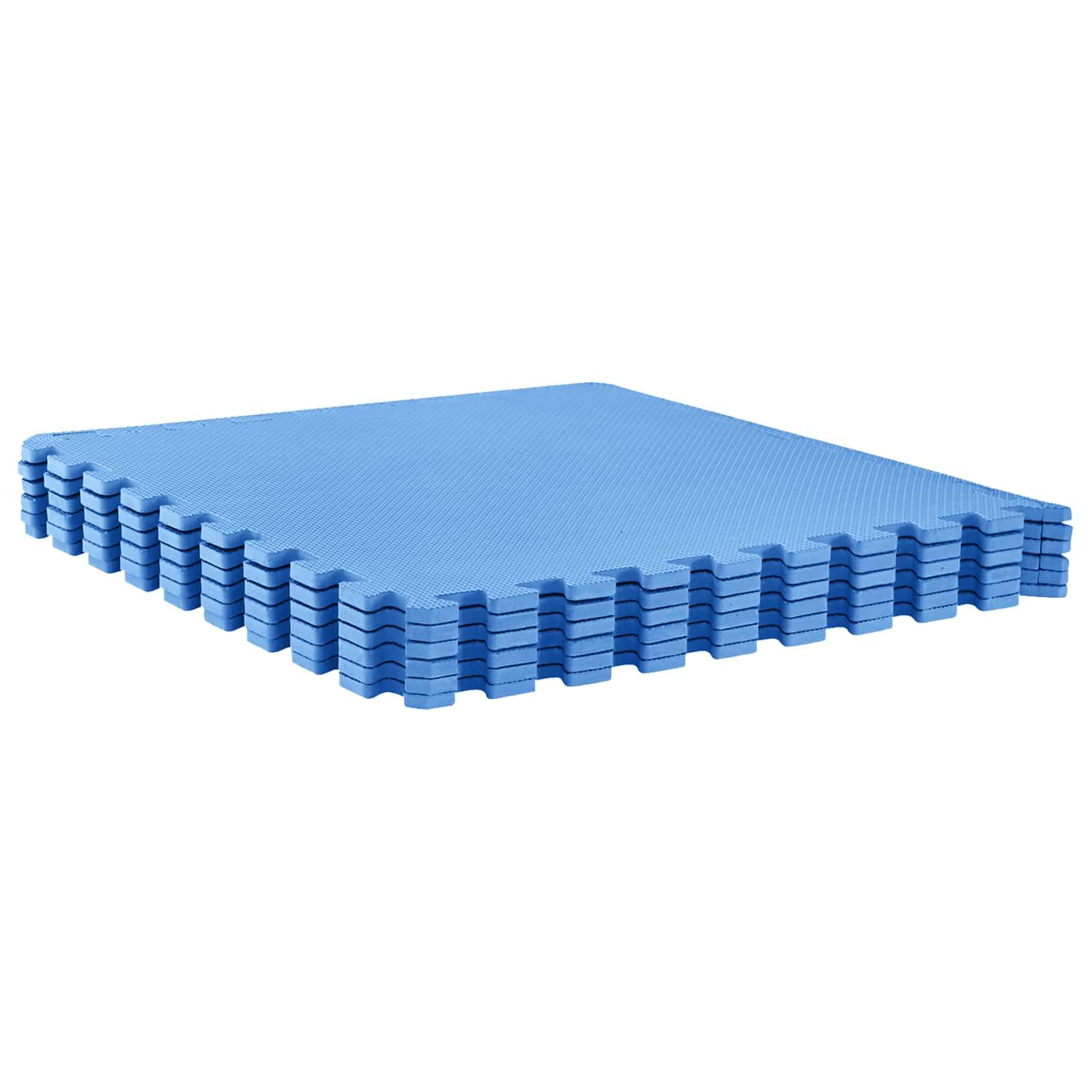 Lot de 6 tapis de sol en mousse EVA - 2,16 m² - Design puzzle extensible - Pour la maison et la salle de sport - Tapis de protection antidérapant pour entraînement, yoga, appareils