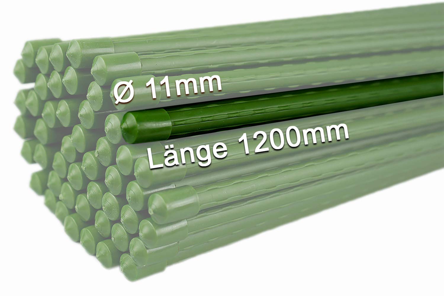 Novatool 10 Pflanzstbe 120 cm grn 11 mm Durchmesser Rankstbe Rankhilfe  Tomatenstbe Blumenhalter : Amazon.de: Garten