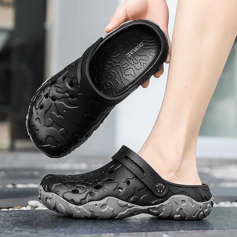 Image of Men's Clogs Garden Shoes Adult Mules Outdoor Sports Sandals Summer Water Beach Shoes Casual Slippers Lightweight Breathable