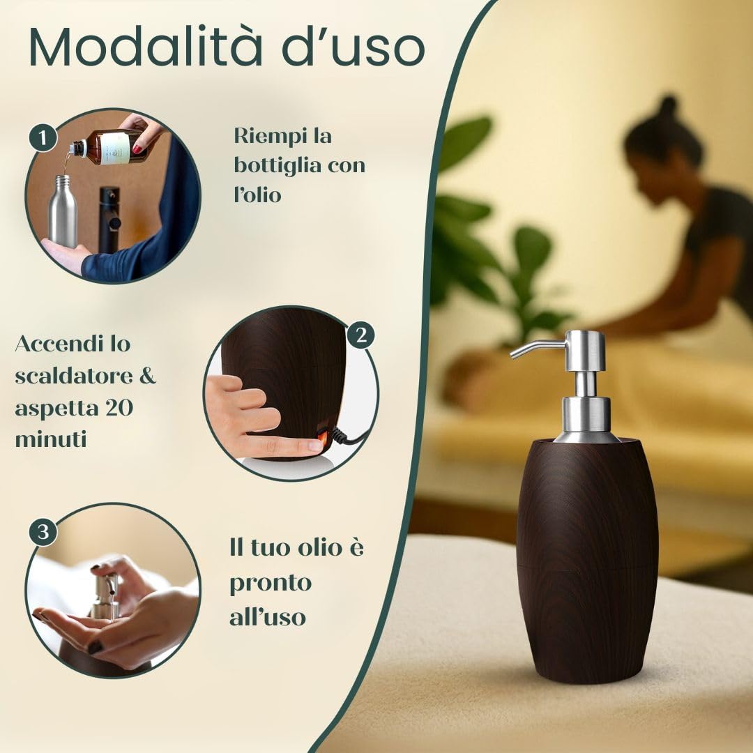 Relax Master® - Riscaldatore olio per massaggi elettrici professionali, riscaldatore olio, sale massaggi, Gua Sha, benessere e spa