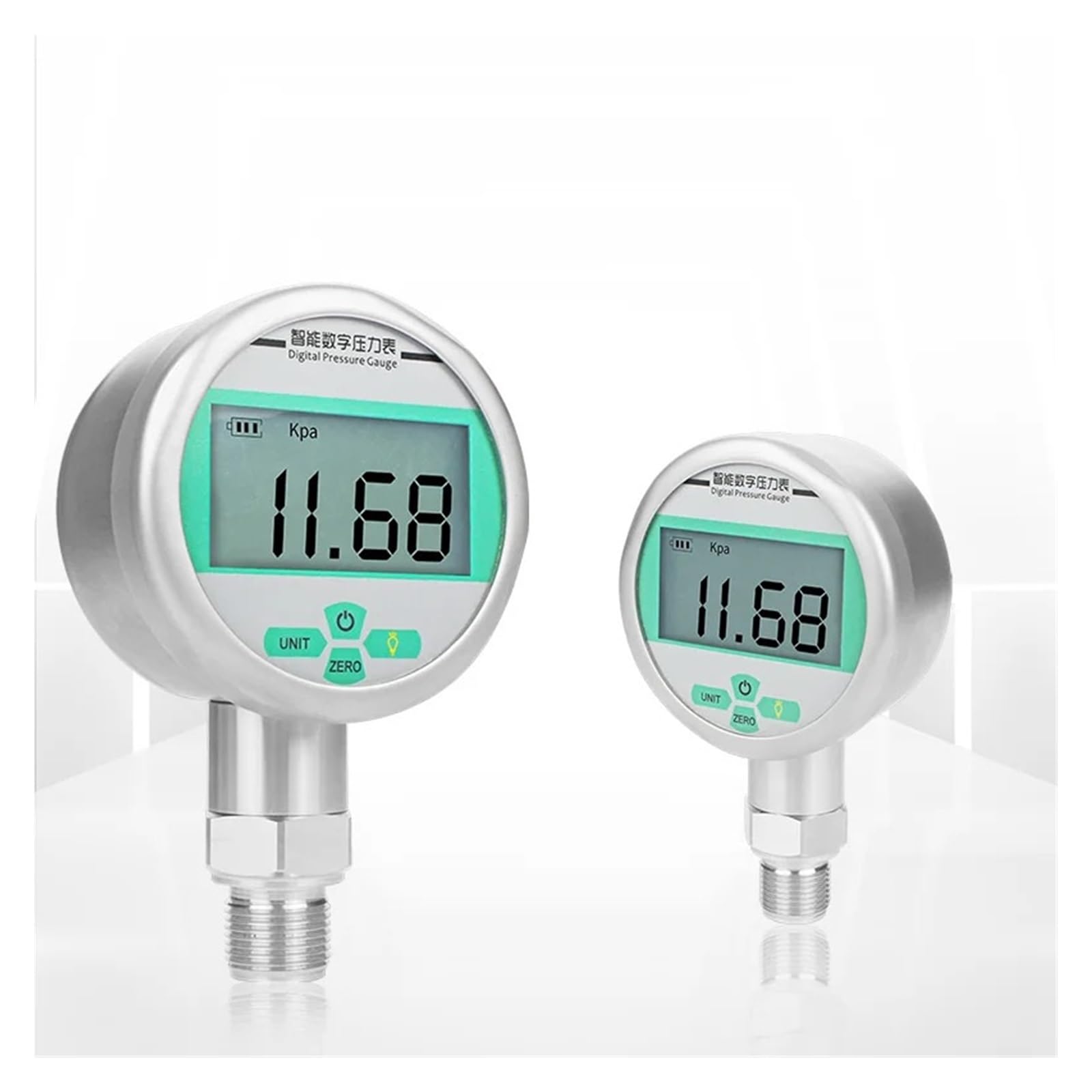 Manómetro mecánico de precisión 0,2 G 100 mm G1-4 dial 0,2% FS 0-40 Mpa 0-60 Mpa 0-100 Mpa medición de presión de cristal líquido aire gas aceite agua(0-60Mpa)