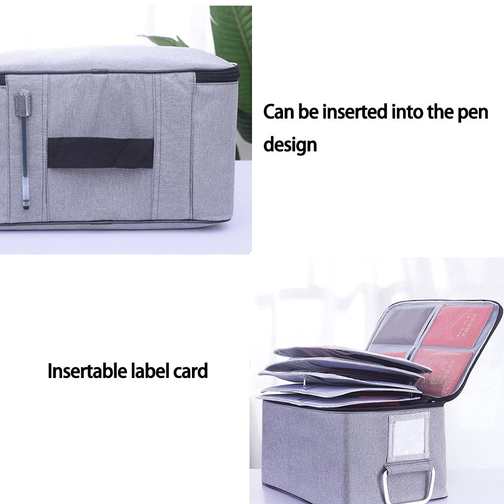 Busta per documenti, Portadocumenti con cerniera, organizer for documenti importanti, borsa portadocumenti impermeabile(Gray)